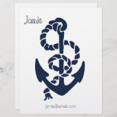 En-tête De Lettre Avec Motif Anchor Pattern (Devant / Derrière)