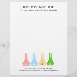 En-tête De Lettre Avec Motif Bunnies