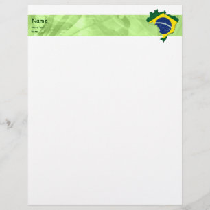 En-tête De Lettre Avec Motif Carte du Brésil