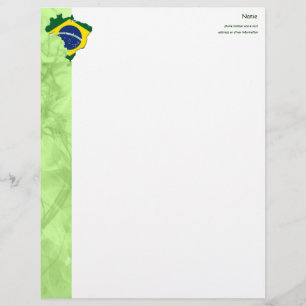 En-tête De Lettre Avec Motif Carte du Brésil