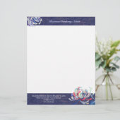 En-tête De Lettre Avec Motif Chrysanthemum Spa élégant (Debout devant)