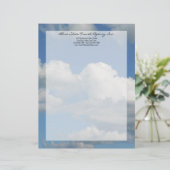 En-tête De Lettre Avec Motif Ciel bleu clair (Debout devant)