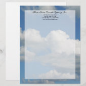 En-tête De Lettre Avec Motif Ciel bleu clair (Devant / Derrière)