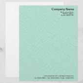 En-tête De Lettre Avec Motif Circuitrie - Turquoise pâle (Devant / Derrière)