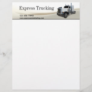 En-tête De Lettre Avec Motif Compagnie de camionnage