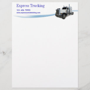 En-tête De Lettre Avec Motif Compagnie de camionnage