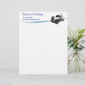 En-tête De Lettre Avec Motif Compagnie de camionnage (Debout devant)