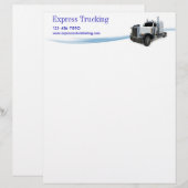 En-tête De Lettre Avec Motif Compagnie de camionnage (Devant / Derrière)