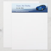 En-tête De Lettre Avec Motif Concessionnaire automobile d'occasion (Devant / Derrière)