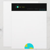 En-tête De Lettre Avec Motif Conversation terrestre (Devant / Derrière)