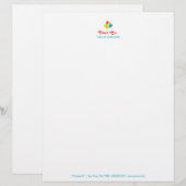 En-tête De Lettre Avec Motif Croix des coeurs (Devant / Derrière)