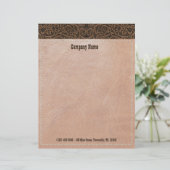 En-tête De Lettre Avec Motif Cuir de selle (Debout devant)