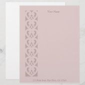 En-tête De Lettre Avec Motif Découpe des coeurs (Devant / Derrière)