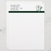 En-tête De Lettre Avec Motif Dentaire (Devant / Derrière)