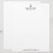 En-tête De Lettre Avec Motif Échelles de justice (loi) (Devant / Derrière)