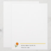 En-tête De Lettre Avec Motif En-tête - Calendula (Devant / Derrière)