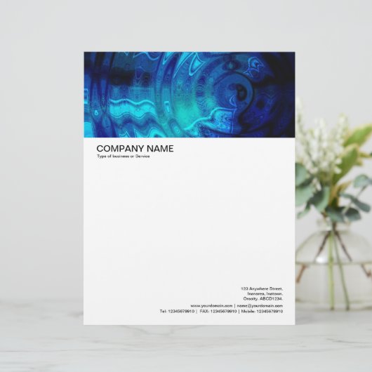 En-tête De Lettre Avec Motif En-tête grande image - Pool bleu (Debout devant)