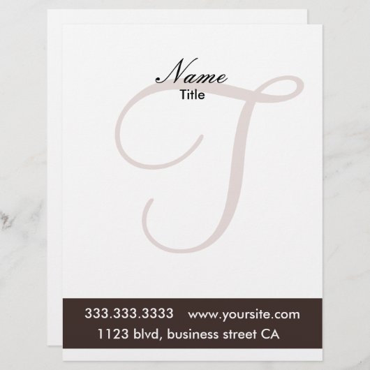 En-tête De Lettre Avec Motif en-têtes monogrammes (Devant / Derrière)