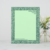 En-tête De Lettre Avec Motif ET Circuité - Tons verts (Debout devant)