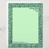En-tête De Lettre Avec Motif ET Circuité - Tons verts (Devant / Derrière)