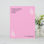 En-tête De Lettre Avec Motif Feuille élégante - Rose (Felt) (Debout devant)