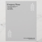 En-tête De Lettre Avec Motif Feuilles élégants - gris clair (Devant)