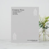 En-tête De Lettre Avec Motif Feuilles élégants - gris clair (Debout devant)