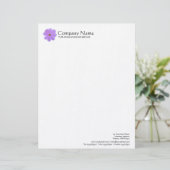 En-tête De Lettre Avec Motif Fleur - cosmos pourpre (Debout devant)