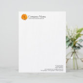 En-tête De Lettre Avec Motif Fleur - Orange Marigold (Debout devant)