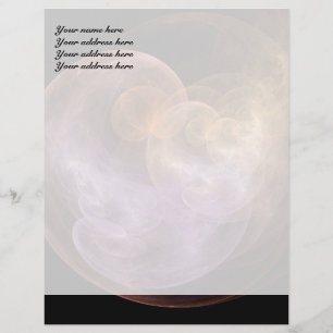 En-tête De Lettre Avec Motif Fleurs de l'espace