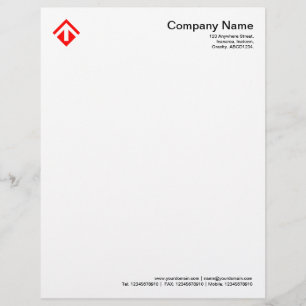 En-tête De Lettre Avec Motif Géométrique 03 - Rouge
