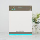 En-tête De Lettre Avec Motif Inséparables bleus de PixDezines (Debout devant)