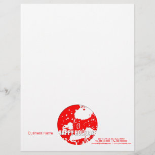 En-tête De Lettre Avec Motif Joyeuses Fêtes Santa Claus en-tête personnalisée