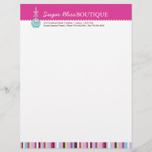 En-tête De Lettre Avec Motif Le sucre saute l'en-tête de lettre
