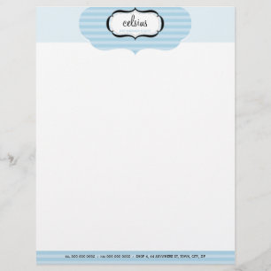 En-tête De Lettre Avec Motif LETTERHEAD PERSONNALISÉE :: boutique chic 3