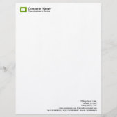 En-tête De Lettre Avec Motif Logo Rectangle - Avocado vert (Devant)