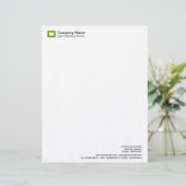 En-tête De Lettre Avec Motif Logo Rectangle - Avocado vert (Debout devant)