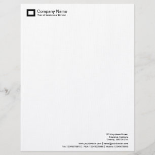 En-tête De Lettre Avec Motif Logo Rectangle - Noir