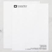 En-tête De Lettre Avec Motif Logo Rectangle - Noir (Devant / Derrière)