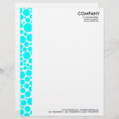 En-tête De Lettre Avec Motif Marge de puissance - Cyan (Devant / Derrière)