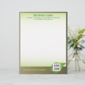 En-tête De Lettre Avec Motif Modèle naturel de Letterhead (Debout devant)