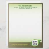 En-tête De Lettre Avec Motif Modèle naturel de Letterhead (Devant / Derrière)