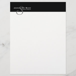 En-tête De Lettre Avec Motif Monogramme fait sur commande 5L