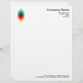 En-tête De Lettre Avec Motif Motif Color Overlay. (Devant / Derrière)