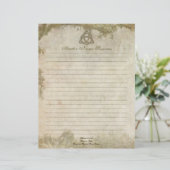 En-tête De Lettre Avec Motif Naturel de Triquetra rayé (Debout devant)