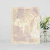 En-tête De Lettre Avec Motif Noël d'amour d'ange (Debout devant)