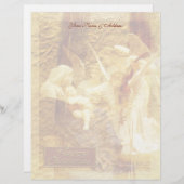 En-tête De Lettre Avec Motif Noël d'amour d'ange (Devant / Derrière)