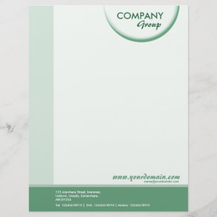 En-tête De Lettre Avec Motif Ombre croissant - tons verts 02