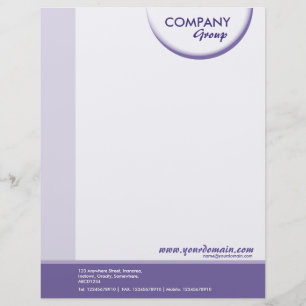 En-tête De Lettre Avec Motif Ombre du croissant - Bleu violet