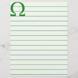 En-tête De Lettre Avec Motif Oméga